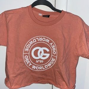 Obey cropped t shirt